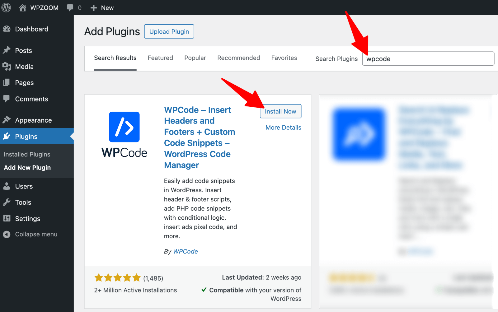 WPCode plugin