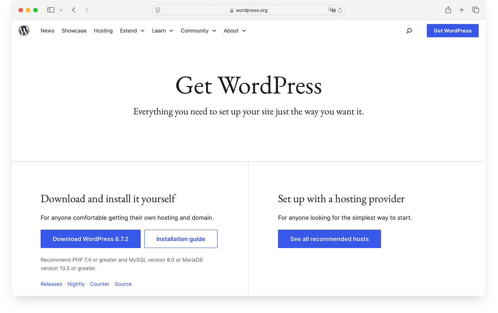 Download WordPress