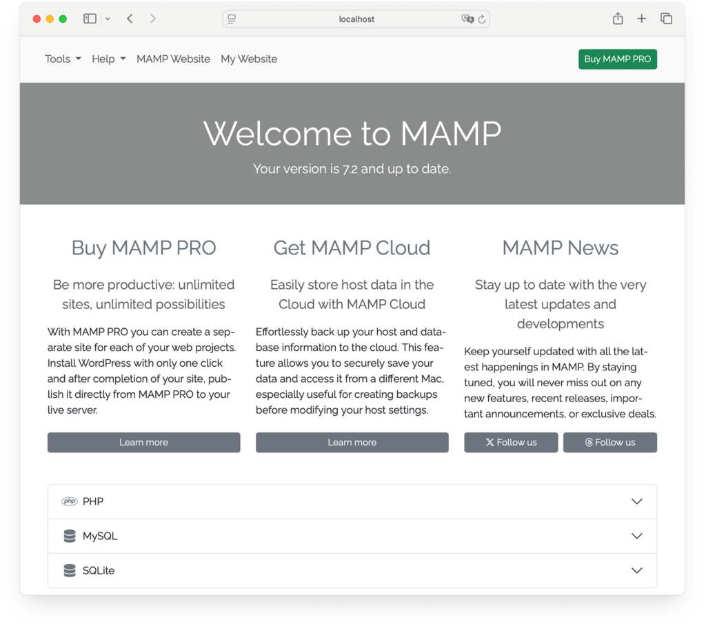 MAMP localhost