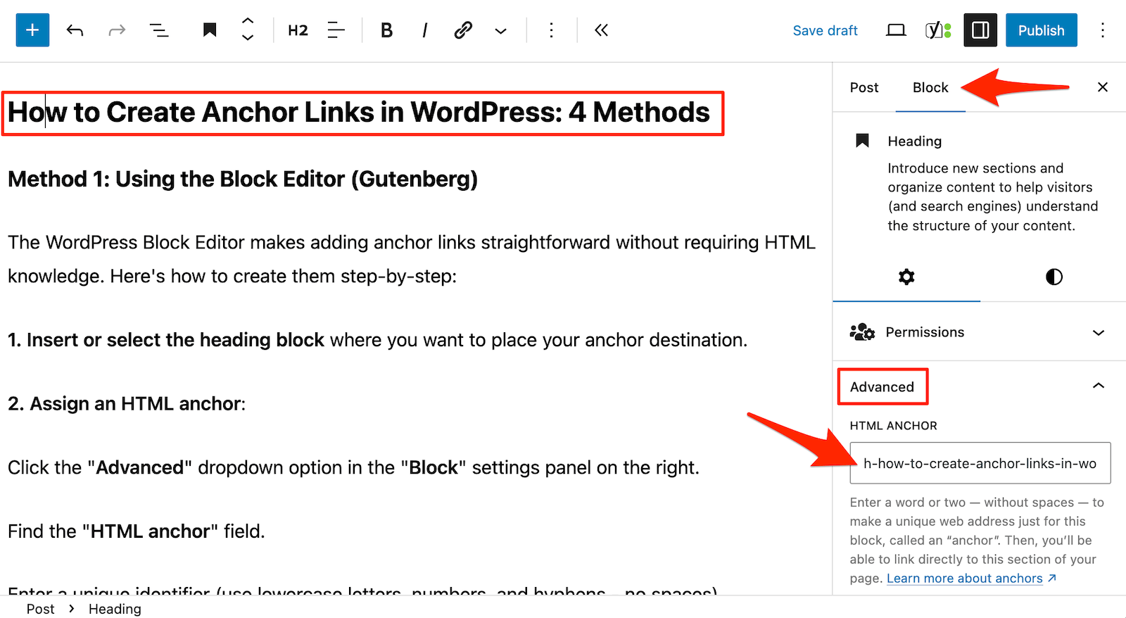 HTML anchor