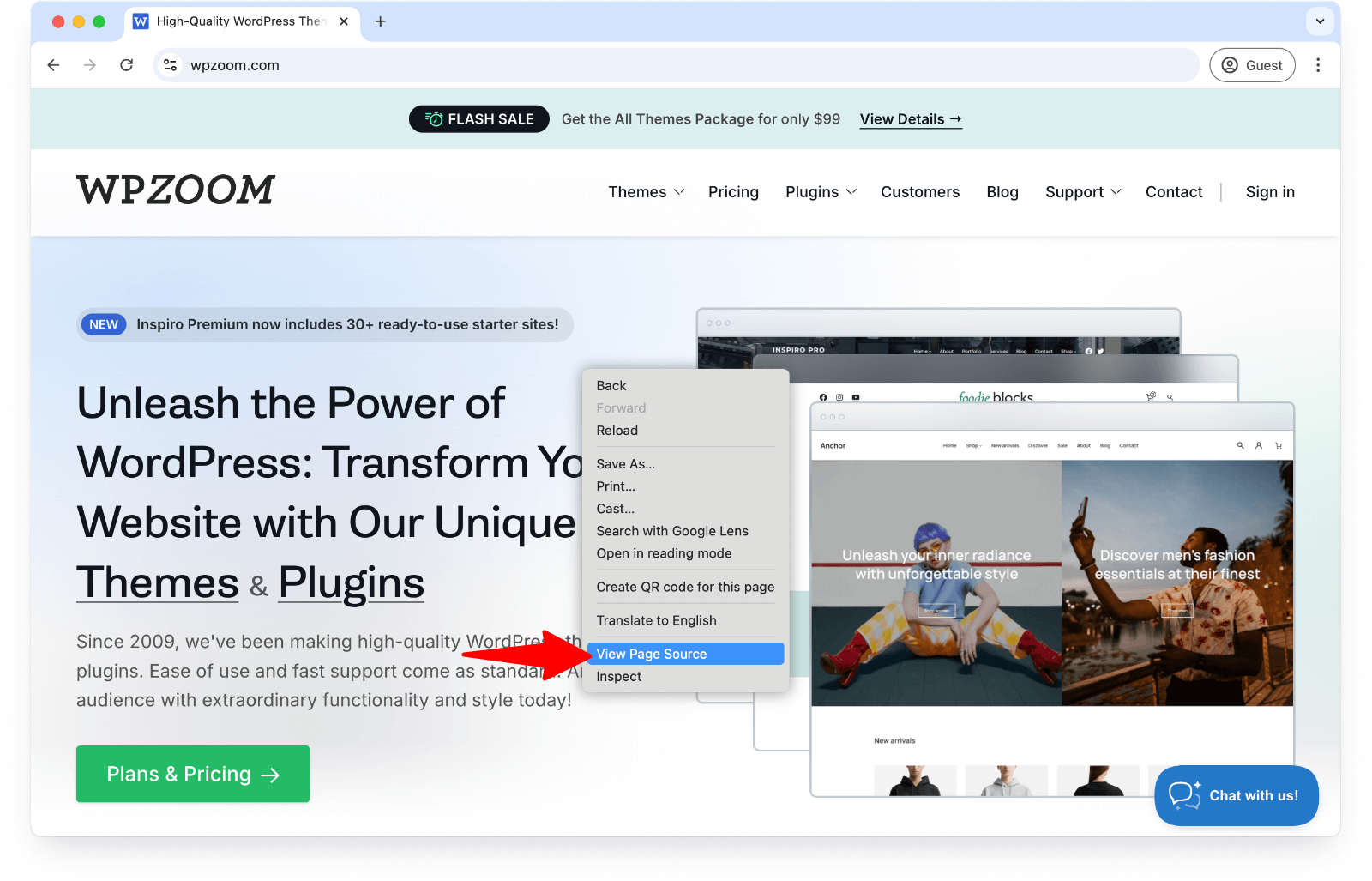 View page source