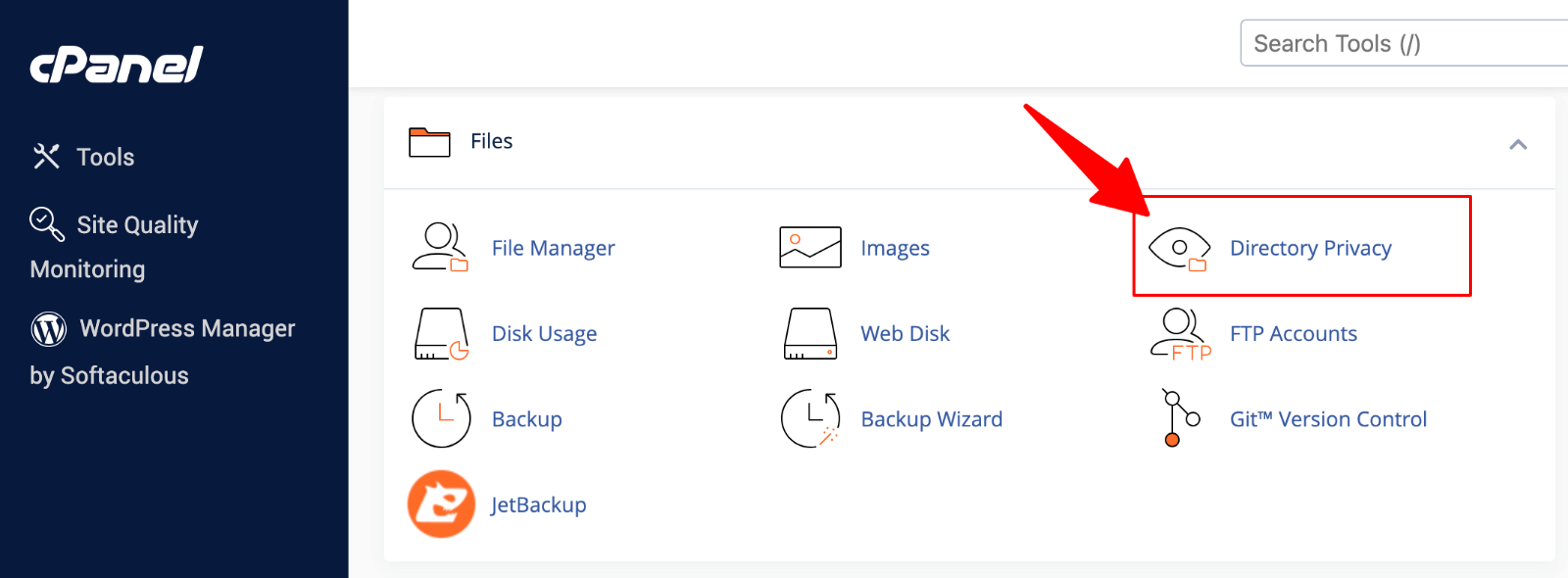cPanel directory privacy