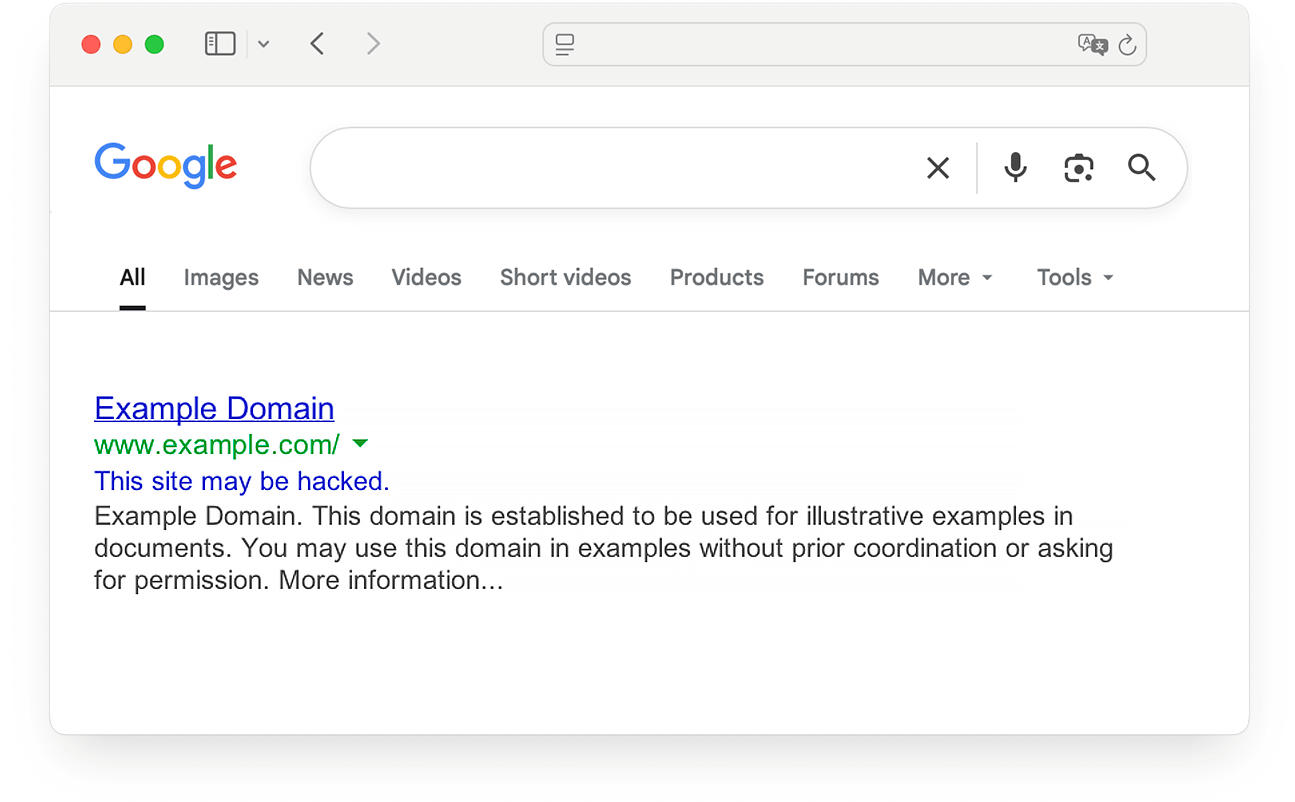 This site may be hacked
