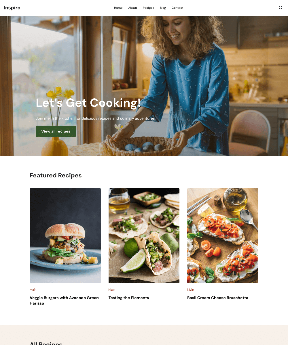 Inspiro Lite Food Blog (Lite)