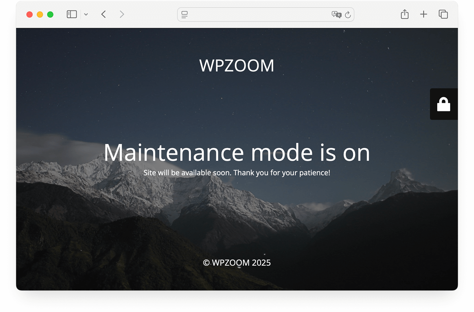 Maintenance mode