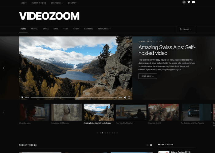 Videozoom - Video Portal & Magazine WordPress Theme