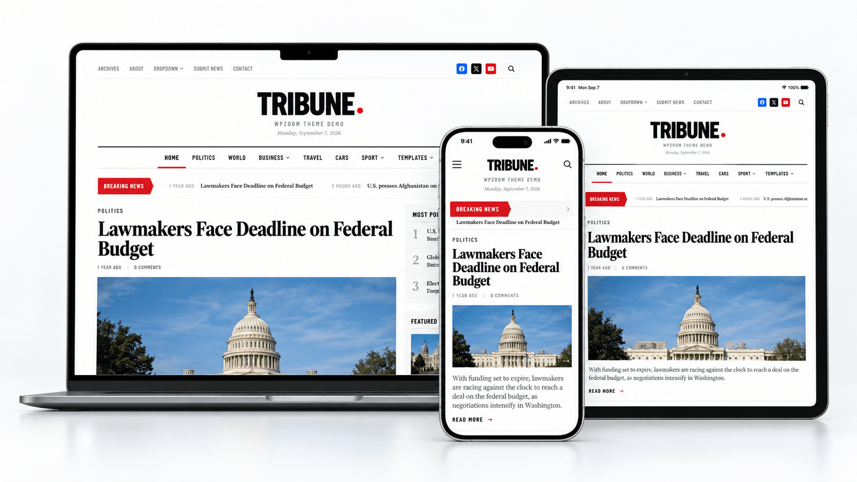 Responsive Newspaper WordPress Theme